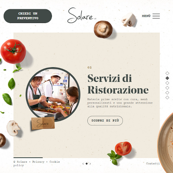 screenshot home website Solare srl