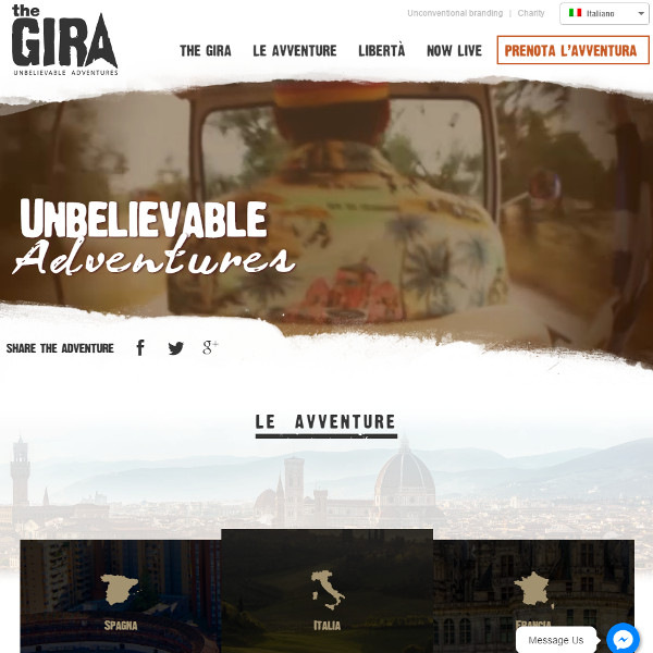 screenshot home sito TheGIRA