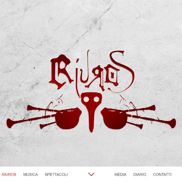 screenshot home website Riuros band