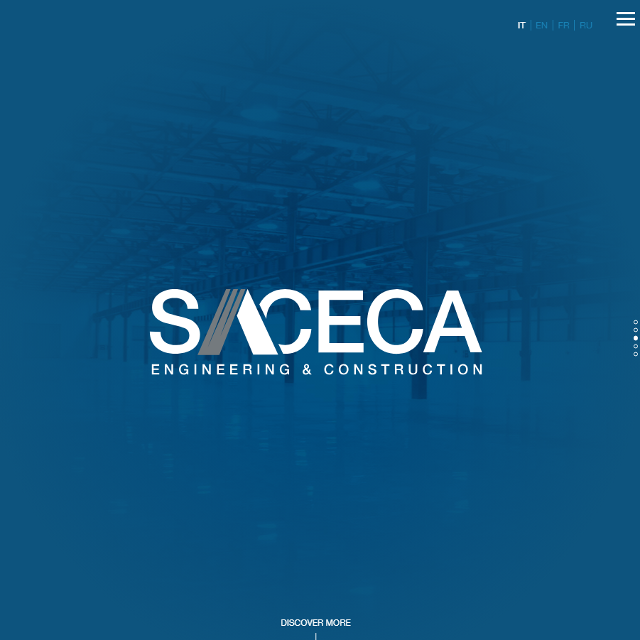 screenshot home sito SACECA